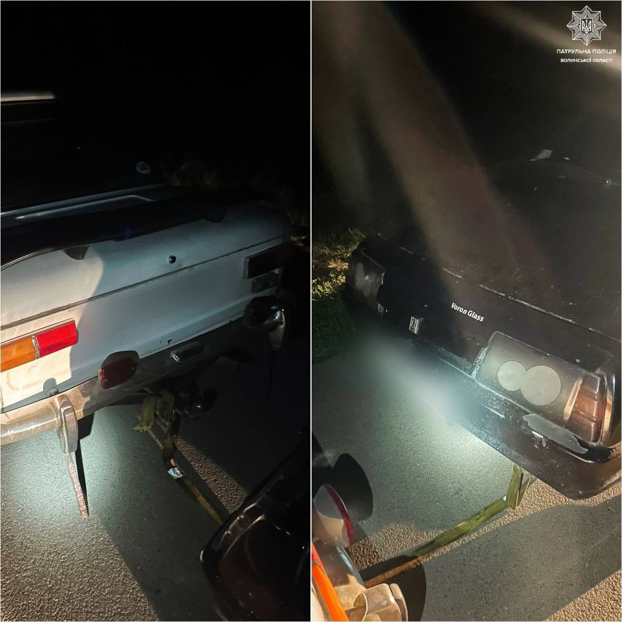 На Волині п’яний водій буксирував ВАЗ, за кермом якого була нетвереза водійка